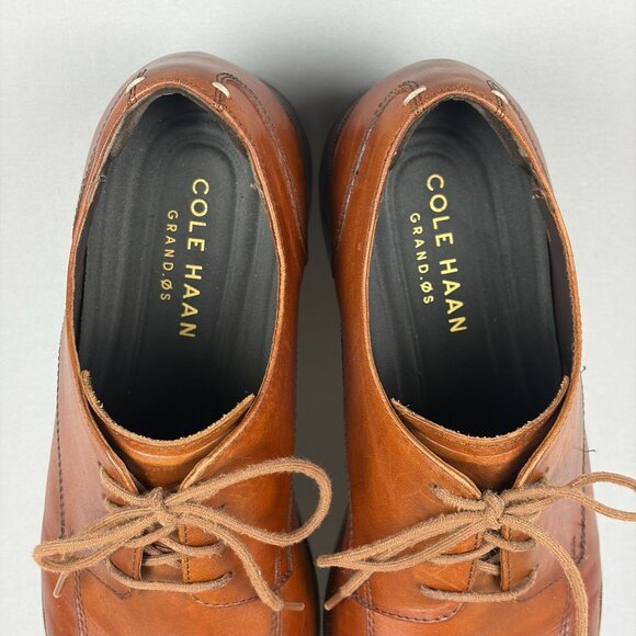 Cole Haan Henry Grand OS Split Toe Leather Oxfords Mens 9 Brown Lace Up - Picture 8 of 10